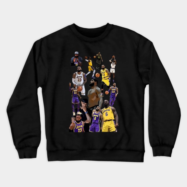 Lebron James Basketball Crewneck Sweatshirt by Playful Creatives